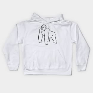 Stick figure gorilla Kids Hoodie